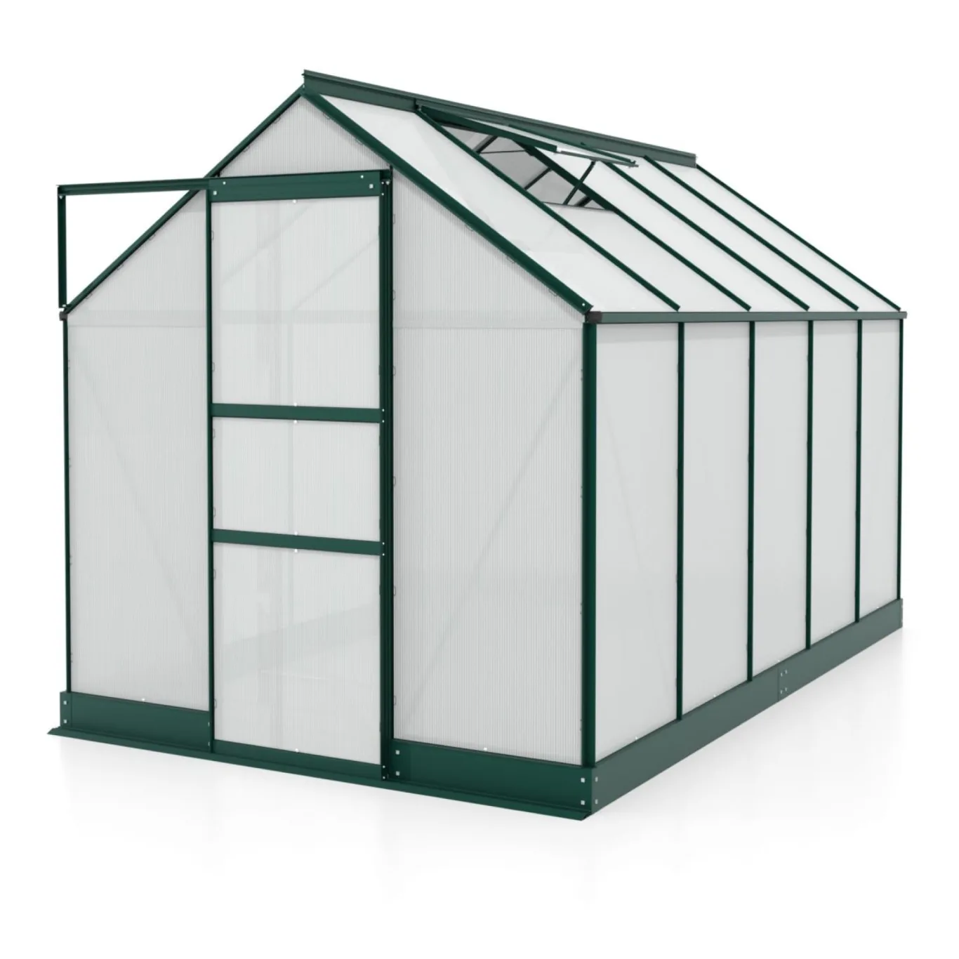 Vitavia Gewächshaus Apollo 6200", smaragd grün, 6,2 m², 6 mm HKP | Wetterfestes & stabiles Treibhaus | Perfekt für Gemüse & Pflanzen | Robust & langlebig - Bild 1