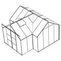 Vitavia Gewächshaus Sirona, smaragd grün, 13 m², 3 mm ESG | Wetterfestes & stabiles Treibhaus | Perfekt für Gemüse & Pflanzen | Robust & langlebig - Thumbnail 4