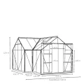 Vitavia Gewächshaus Sirona, smaragd grün, 13 m², 3 mm ESG | Wetterfestes & stabiles Treibhaus | Perfekt für Gemüse & Pflanzen | Robust & langlebig - Thumbnail 9