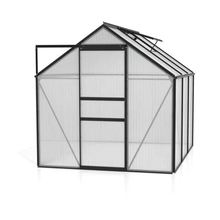 Vitavia Gewächshaus Calypso 4400", schwarz, 4,4 m², 4 mm HKP | Wetterfestes & stabiles Treibhaus | Perfekt für Gemüse & Pflanzen | Robust & langlebig – Bild 3