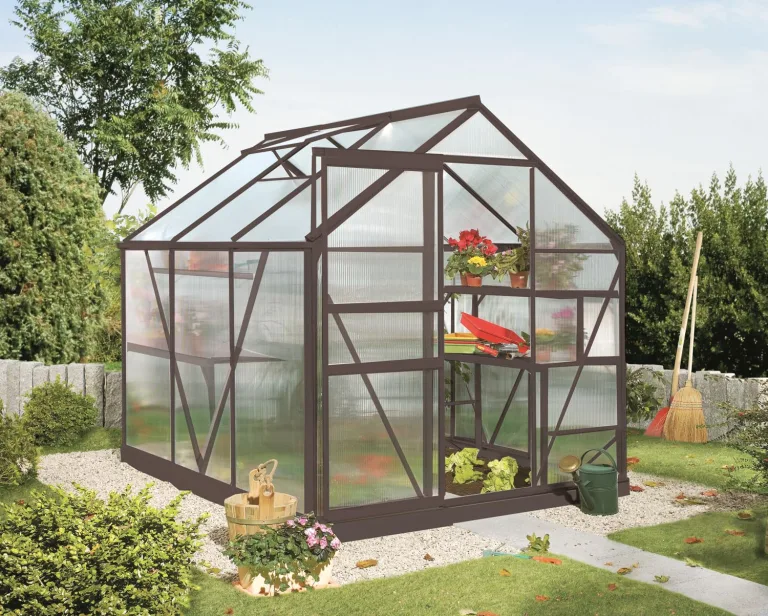 Vitavia Gewächshaus Calypso 4400", schwarz, 4,4 m², 4 mm HKP | Wetterfestes & stabiles Treibhaus | Perfekt für Gemüse & Pflanzen | Robust & langlebig – Bild 4