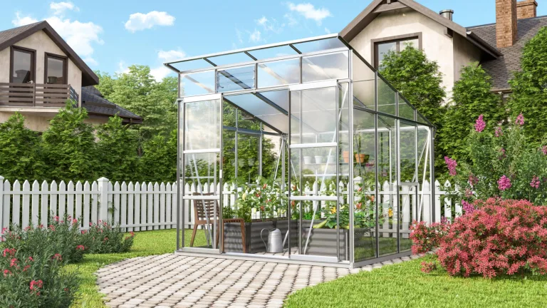 Vitavia Gewächshaus Freya 5900", schwarz, 5,9 m², 6 mm HKP | Wetterfestes & stabiles Treibhaus | Perfekt für Gemüse & Pflanzen | Robust & langlebig – Bild 6