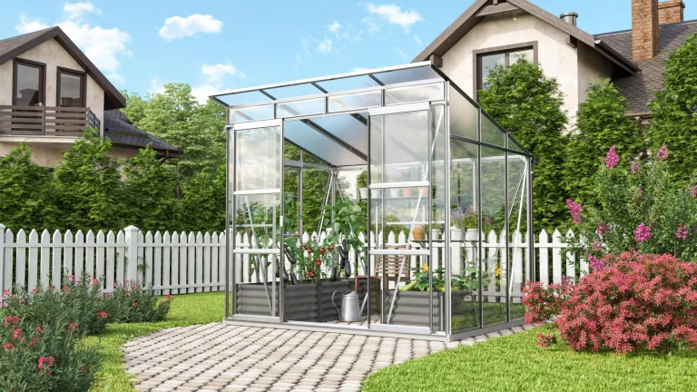Vitavia Gewächshaus Freya 5900", schwarz, 5,9 m², 6 mm HKP | Wetterfestes & stabiles Treibhaus | Perfekt für Gemüse & Pflanzen | Robust & langlebig – Bild 8