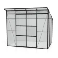 Vitavia Gewächshaus Freya 5900", schwarz, 5,9 m², 6 mm HKP | Wetterfestes & stabiles Treibhaus | Perfekt für Gemüse & Pflanzen | Robust & langlebig - Thumbnail 2