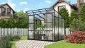 Vitavia Gewächshaus Freya 5900", schwarz, 5,9 m², 6 mm HKP | Wetterfestes & stabiles Treibhaus | Perfekt für Gemüse & Pflanzen | Robust & langlebig - Thumbnail 1