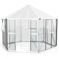 Vitavia Gewächshaus Pi 9000", weiß, 3 mm ESG | Wetterfestes & stabiles Treibhaus | Perfekt für Gemüse & Pflanzen | Robust & langlebig - Thumbnail 3