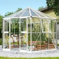 Vitavia Gewächshaus Pi 9000", weiß, 3 mm ESG | Wetterfestes & stabiles Treibhaus | Perfekt für Gemüse & Pflanzen | Robust & langlebig - Thumbnail 9