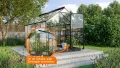 Vitavia Gewächshaus Triton 6200" inkl. Stahlfundament, schwarz, 6,2 m², 3 mm ESG | Wetterfestes & stabiles Treibhaus | Perfekt für Gemüse & Pflanzen | Robust & langlebig - Thumbnail 2