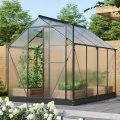 Vitavia Gewächshaus Triton 6200" inkl. Stahlfundament, schwarz, 6,2 m², 3 mm ESG | Wetterfestes & stabiles Treibhaus | Perfekt für Gemüse & Pflanzen | Robust & langlebig - Thumbnail 6