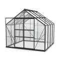 Vitavia Gewächshaus Mars 6700", schwarz, 6,7 m², 3 mm ESG | Wetterfestes & stabiles Treibhaus | Perfekt für Gemüse & Pflanzen | Robust & langlebig - Thumbnail 2