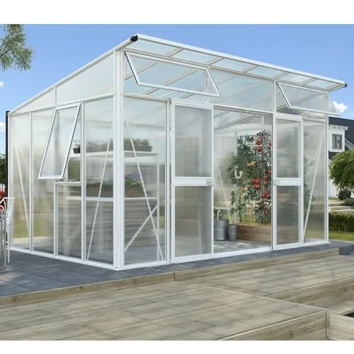 Vitavia Gewächshaus Aphrodite 7800", Aluminium eloxiert, 7,8 m², 3 mm ESG, 10 mm HKP | Wetterfestes & stabiles Treibhaus | Perfekt für Gemüse & Pflanzen | Robust & langlebig – Bild 9
