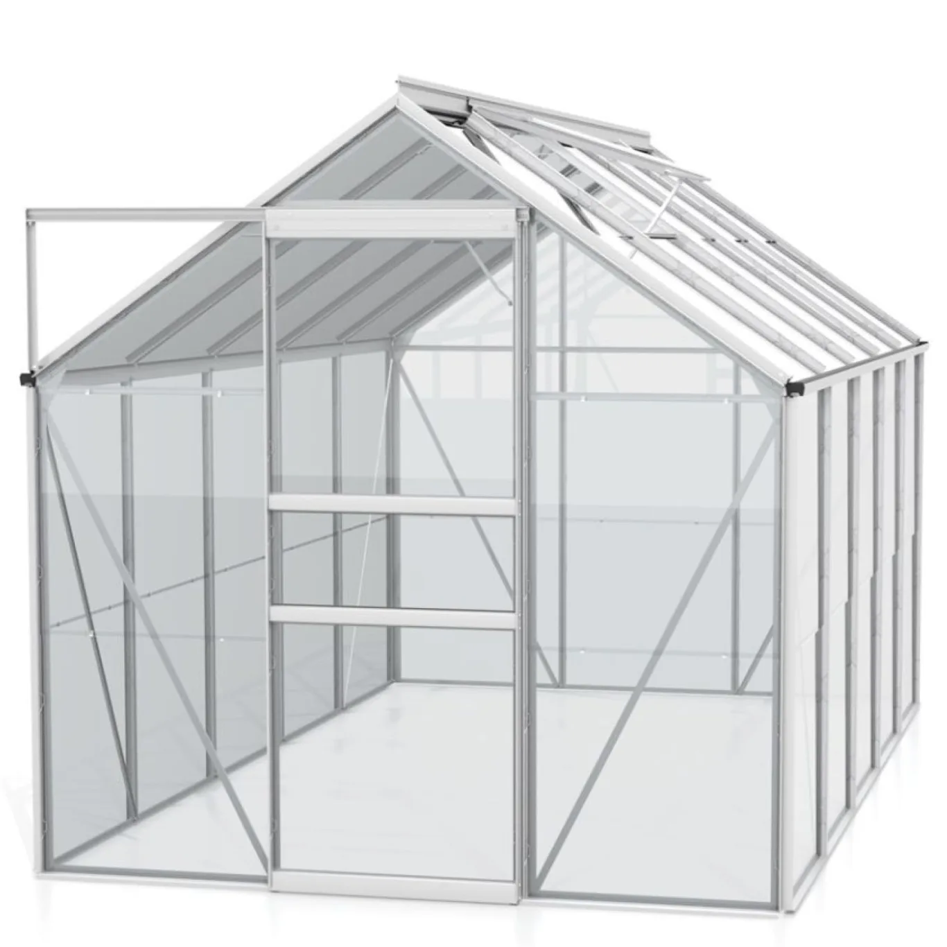 Vitavia Gewächshaus Venus 6200", Aluminium eloxiert, 6,2 m², 3 mm ESG | Wetterfestes & stabiles Treibhaus | Perfekt für Gemüse & Pflanzen | Robust & langlebig - Bild 1