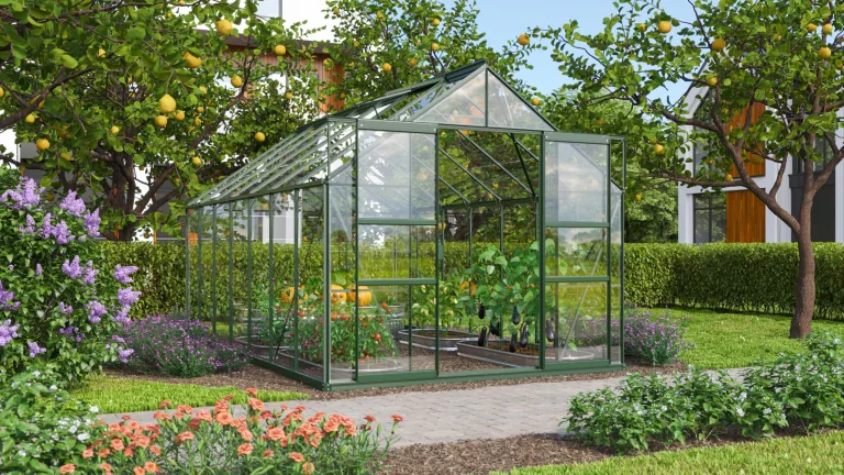 Vitavia Gewächshaus Mars 11500", smaragd grün, 11,5 m², 3 mm ESG | Wetterfestes & stabiles Treibhaus | Perfekt für Gemüse & Pflanzen | Robust & langlebig – Bild 3