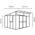 Vitavia Gewächshaus Aphrodite 7800", weiß, 7,8 m², 10 mm HKP | Wetterfestes & stabiles Treibhaus | Perfekt für Gemüse & Pflanzen | Robust & langlebig - Thumbnail 9