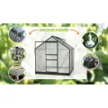 Vitavia Gewächshaus Marley inkl. Ready2Grow Zubehör-Set, schwarz, 3,8 m², 6 mm HKP | Wetterfestes & stabiles Treibhaus | Perfekt für Gemüse & Pflanzen | Robust & langlebig - Thumbnail 2