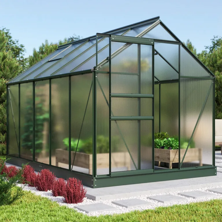 Vitavia Gewächshaus Comet 2500", Aluminium, 2,5 m², 4 mm HKP | Wetterfestes & stabiles Treibhaus | Perfekt für Gemüse & Pflanzen | Robust & langlebig – Bild 8