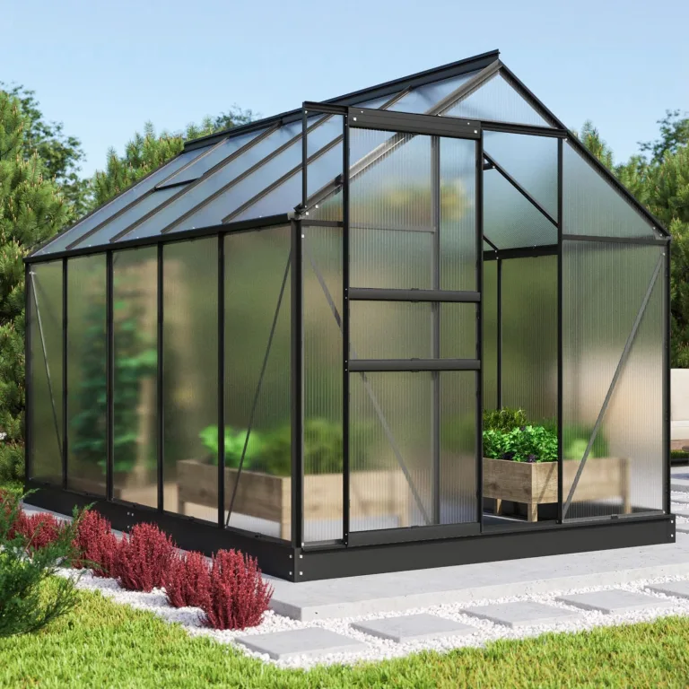 Vitavia Gewächshaus Comet 2500", Aluminium, 2,5 m², 4 mm HKP | Wetterfestes & stabiles Treibhaus | Perfekt für Gemüse & Pflanzen | Robust & langlebig – Bild 10