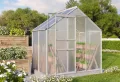 Vitavia Gewächshaus Comet 2500", Aluminium, 2,5 m², 4 mm HKP | Wetterfestes & stabiles Treibhaus | Perfekt für Gemüse & Pflanzen | Robust & langlebig - Thumbnail 1