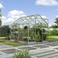 Vitavia Gewächshaus Eris 2500, schwarz, 2,5 m², 3 mm ESG | Wetterfestes & stabiles Treibhaus | Perfekt für Gemüse & Pflanzen | Robust & langlebig - Thumbnail 5