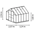 Vitavia Gewächshaus Domus 8300", schwarz, 8,3 m², 4 mm HKP | Wetterfestes & stabiles Treibhaus | Perfekt für Gemüse & Pflanzen | Robust & langlebig - Thumbnail 4