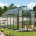 Vitavia Gewächshaus Domus 8300", schwarz, 8,3 m², 4 mm HKP | Wetterfestes & stabiles Treibhaus | Perfekt für Gemüse & Pflanzen | Robust & langlebig - Thumbnail 6