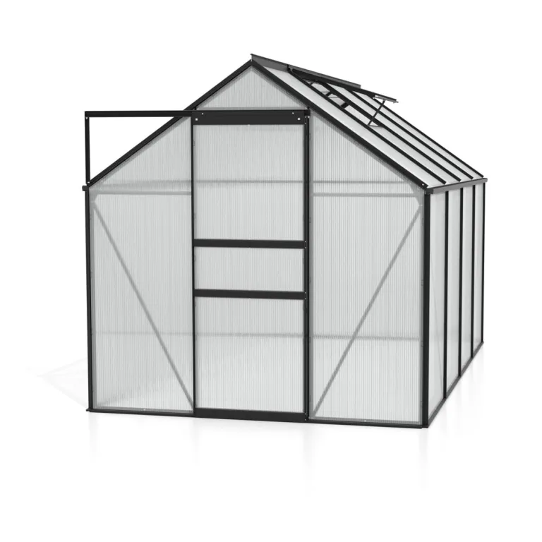 Vitavia Gewächshaus Calypso 5800", schwarz, 5,8 m², 6 mm HKP | Wetterfestes & stabiles Treibhaus | Perfekt für Gemüse & Pflanzen | Robust & langlebig – Bild 3