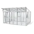Vitavia Gewächshaus Aphrodite 11500", weiß, 11,5 m², 3 mm ESG, 10 mm HKP | Wetterfestes & stabiles Treibhaus | Perfekt für Gemüse & Pflanzen | Robust & langlebig - Thumbnail 4