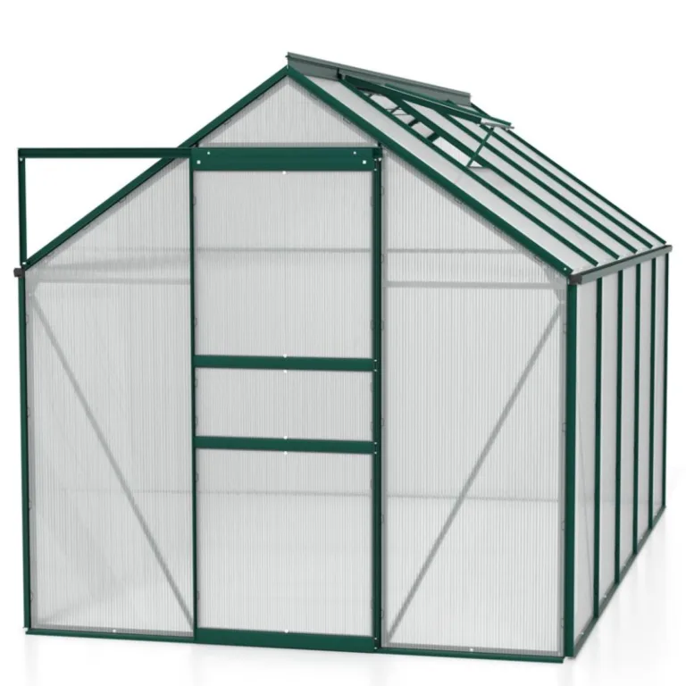 Vitavia Gewächshaus Venus 3800", smaragd grün, 3,8 m², 6 mm HKP | Wetterfestes & stabiles Treibhaus | Perfekt für Gemüse & Pflanzen | Robust & langlebig – Bild 10