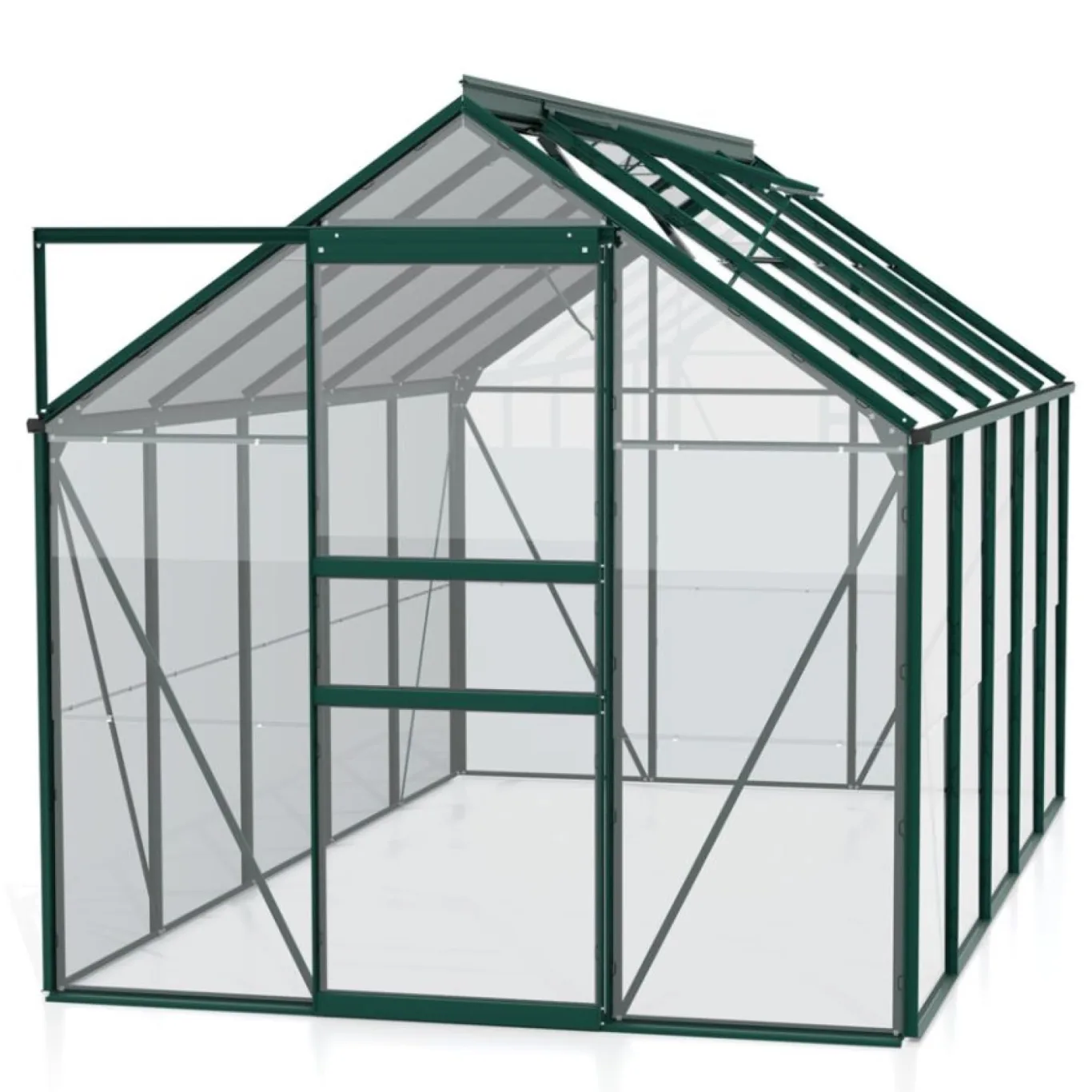 Vitavia Gewächshaus Venus 6200", smaragd grün, 6,2 m², 3 mm ESG | Wetterfestes & stabiles Treibhaus | Perfekt für Gemüse & Pflanzen | Robust & langlebig - Bild 1