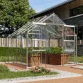 Vitavia Gewächshaus Mars 6700", Aluminium eloxiert, 6,7 m², 3 mm ESG | Wetterfestes & stabiles Treibhaus | Perfekt für Gemüse & Pflanzen | Robust & langlebig - Thumbnail 1