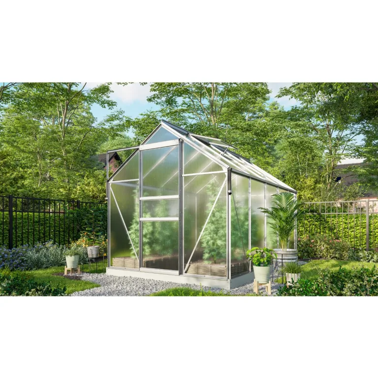 Vitavia Gewächshaus Marley inkl. Ready2Grow Zubehör-Set, Aluminium eloxiert, 6,2 m², 6 mm HKP | Wetterfestes & stabiles Treibhaus | Perfekt für Gemüse & Pflanzen | Robust & langlebig – Bild 1