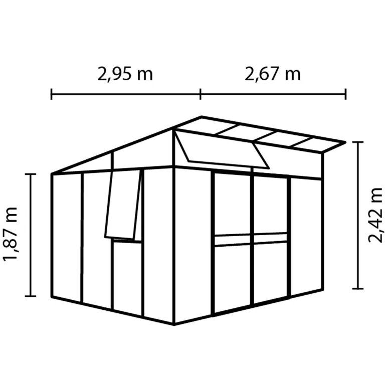 Vitavia Gewächshaus Aphrodite 7800", weiß, 7,8 m², 3 mm ESG, 10 mm HKP | Wetterfestes & stabiles Treibhaus | Perfekt für Gemüse & Pflanzen | Robust & langlebig – Bild 2