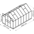 Vitavia Gewächshaus Jamaika inkl. Ready2Grow Zubehör-Set, smaragd grün, 11,5 m², 6 mm HKP | Wetterfestes & stabiles Treibhaus | Perfekt für Gemüse & Pflanzen | Robust & langlebig - Thumbnail 3
