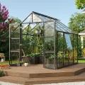 Vitavia Gewächshaus Olymp 6700", schwarz, 6,7 m², 3 mm ESG | Wetterfestes & stabiles Treibhaus | Perfekt für Gemüse & Pflanzen | Robust & langlebig - Thumbnail 3