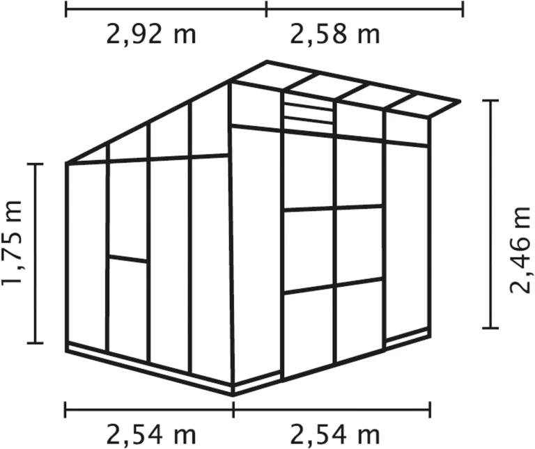 Vitavia Gewächshaus Playa 7600", Aluminium, 7,6 m², 6 mm HKP | Wetterfestes & stabiles Treibhaus | Perfekt für Gemüse & Pflanzen | Robust & langlebig – Bild 2
