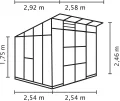 Vitavia Gewächshaus Playa 7600", Aluminium, 7,6 m², 6 mm HKP | Wetterfestes & stabiles Treibhaus | Perfekt für Gemüse & Pflanzen | Robust & langlebig - Thumbnail 2