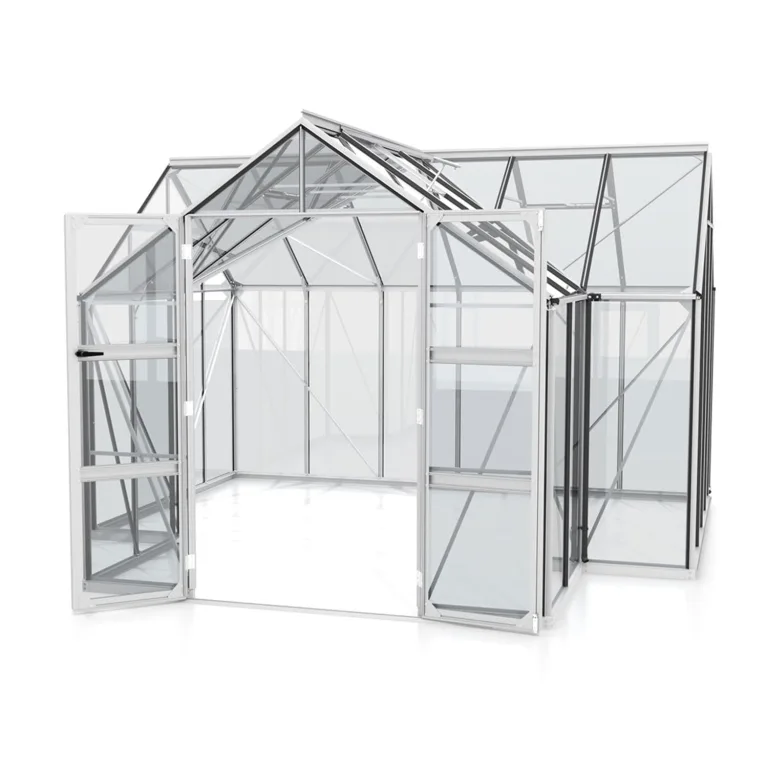 Vitavia Gewächshaus Clarus, Aluminium eloxiert, 13 m², 3 mm ESG | Wetterfestes & stabiles Treibhaus | Perfekt für Gemüse & Pflanzen | Robust & langlebig – Bild 3