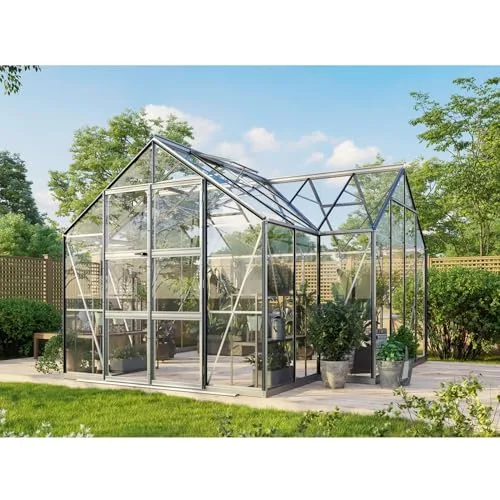 Vitavia Gewächshaus Clarus, Aluminium eloxiert, 13 m², 3 mm ESG | Wetterfestes & stabiles Treibhaus | Perfekt für Gemüse & Pflanzen | Robust & langlebig – Bild 7