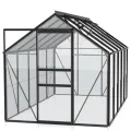 Vitavia Gewächshaus Venus 6200", schwarz, 6,2 m², 3 mm ESG | Wetterfestes & stabiles Treibhaus | Perfekt für Gemüse & Pflanzen | Robust & langlebig - Thumbnail 1