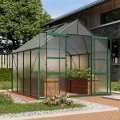 Vitavia Gewächshaus Mars 9900", Aluminium eloxiert, 9,9 m², 6 mm HKP | Wetterfestes & stabiles Treibhaus | Perfekt für Gemüse & Pflanzen | Robust & langlebig - Thumbnail 9