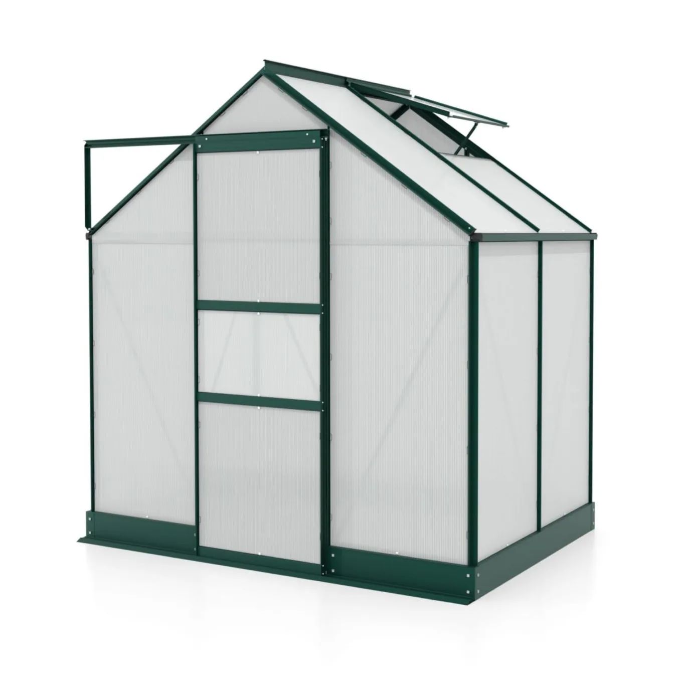 Vitavia Gewächshaus Apollo 2500", smaragd grün, 2,5 m², 6 mm HKP | Wetterfestes & stabiles Treibhaus | Perfekt für Gemüse & Pflanzen | Robust & langlebig - Bild 1