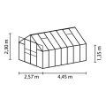 Vitavia Gewächshaus Mars 11500", schwarz, 11,5 m², 6 mm HKP | Wetterfestes & stabiles Treibhaus | Perfekt für Gemüse & Pflanzen | Robust & langlebig - Thumbnail 2