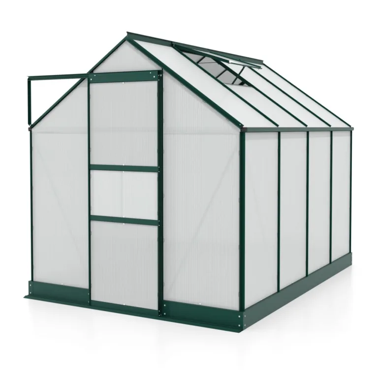 Vitavia Gewächshaus Apollo 5000", smaragd grün, 5,0 m², 4 mm HKP | Wetterfestes & stabiles Treibhaus | Perfekt für Gemüse & Pflanzen | Robust & langlebig – Bild 1