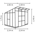 Vitavia Gewächshaus Playa 7600", Aluminium, 7,6 m², 3 mm ESG, 6 mm HKP | Wetterfestes & stabiles Treibhaus | Perfekt für Gemüse & Pflanzen | Robust & langlebig - Thumbnail 2