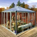 Vitavia Gewächshaus-Pavillon Fortuna, Aluminium eloxiert, 3 mm ESG, 10 mm HKP | Wetterfestes & stabiles Treibhaus | Perfekt für Gemüse & Pflanzen | Robust & langlebig - Thumbnail 7