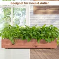 FANTASK Blumenkasten Hochbeet Holz, Gartenbeet für Gemüse, Obst, Kräuter, Pflanzkasten Pflanzbeet für Garten Rasen Terrasse Balkon, Braum - Thumbnail 6