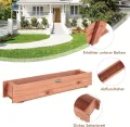 FANTASK Blumenkasten Hochbeet Holz, Gartenbeet für Gemüse, Obst, Kräuter, Pflanzkasten Pflanzbeet für Garten Rasen Terrasse Balkon, Braum - Thumbnail 3