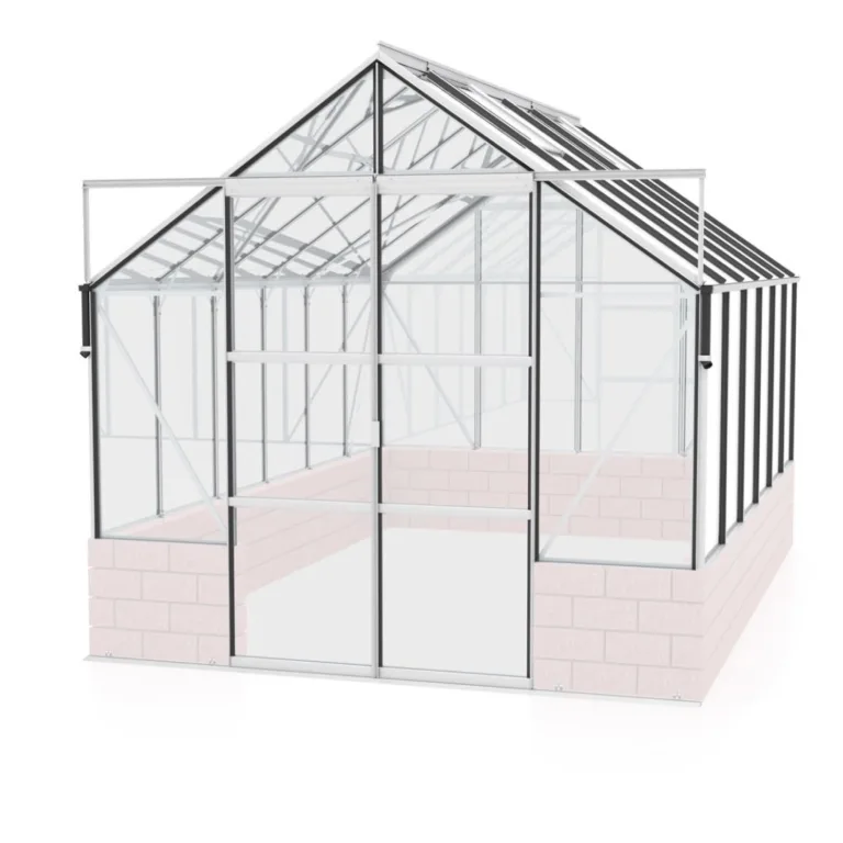 Vitavia Gewächshaus Cassandra 11500", schwarz, 11,5 m², ohne Sockelmauer, 3 mm ESG | Wetterfestes & stabiles Treibhaus | Perfekt für Gemüse & Pflanzen | Robust & langlebig – Bild 9