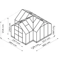 Vitavia Gewächshaus Campus, schwarz, 13m², 3 mm ESG | Wetterfestes & stabiles Treibhaus | Perfekt für Gemüse & Pflanzen | Robust & langlebig - Thumbnail 3