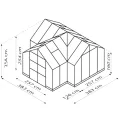 Vitavia Gewächshaus Campus, schwarz, 13m², 3 mm ESG | Wetterfestes & stabiles Treibhaus | Perfekt für Gemüse & Pflanzen | Robust & langlebig - Thumbnail 8